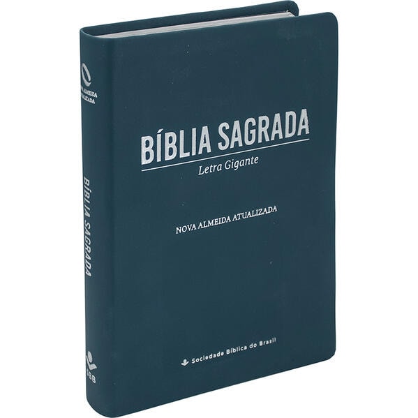 Bíblia Sagrada NAA, Letra Gigante, Capa Couro Sintético Azul